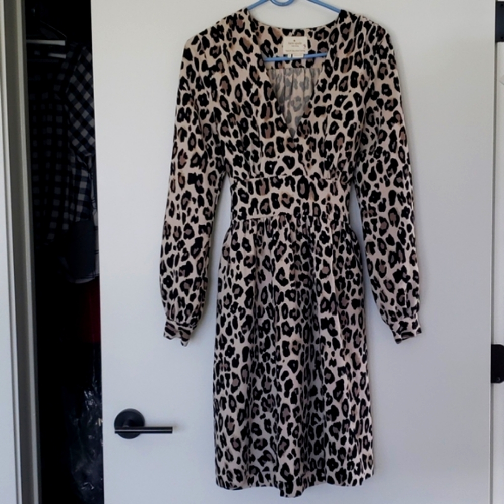 Limited Edition kate spade new york Leopard Print Tie-Back Dress